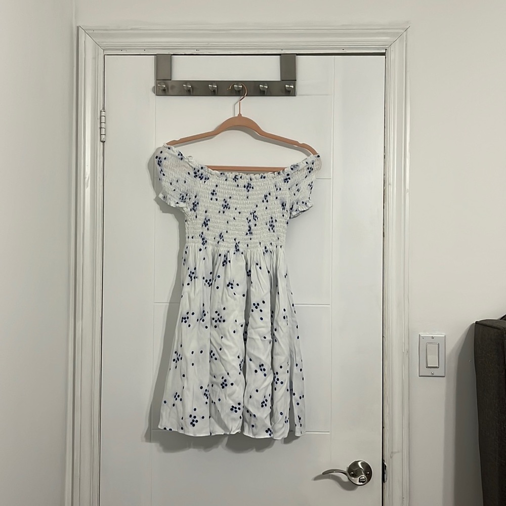 Lulu’s White Floral Off The Shoulder Dress